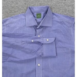 Sid Mashburn Shirt Mens 16 / 35 Blue Dress Button Up Long Sleeve City Office